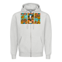 Dove Grey Fall cow Zipper Hoodie - Artiststas