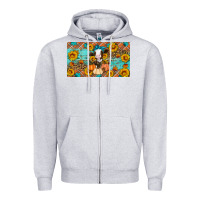 Heather Grey Fall cow Zipper Hoodie - Artiststas