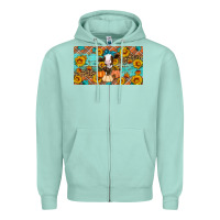 Seafoam Fall cow Zipper Hoodie - Artiststas