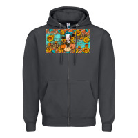 Smoke Fall cow Zipper Hoodie - Artiststas