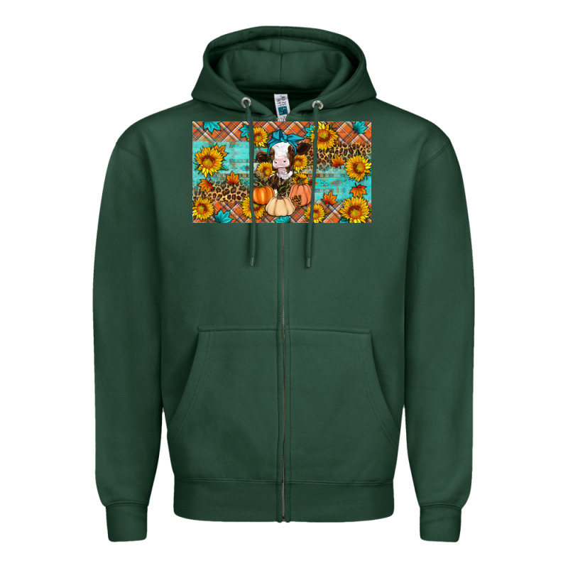 Fall Cow Zipper Hoodie by Artiststas | Teevron