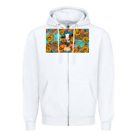White Fall cow Zipper Hoodie - Artiststas