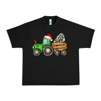 Black christmas tractor Urban Heavy Tee - CowGirlArtShop