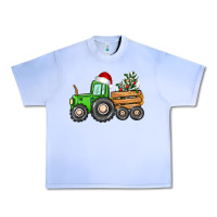Grape Ice christmas tractor Urban Heavy Tee - CowGirlArtShop