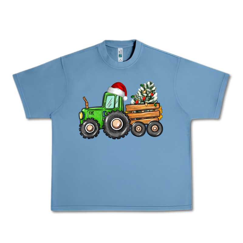 Christmas Tractor Urban Heavy Tee by CowGirlArtShop | Teevron