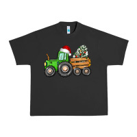 Pigment Black christmas tractor Urban Heavy Tee - CowGirlArtShop