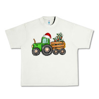 Pistachio christmas tractor Urban Heavy Tee - CowGirlArtShop