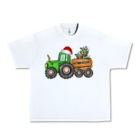 White christmas tractor Urban Heavy Tee - CowGirlArtShop