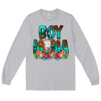 Moon Dust Boy Mama Flowers Cow Long Sleeve Tee - CowCowDesign