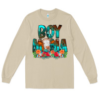 Mushroom Boy Mama Flowers Cow Long Sleeve Tee - CowCowDesign