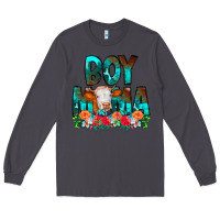 Smoke Boy Mama Flowers Cow Long Sleeve Tee - CowCowDesign