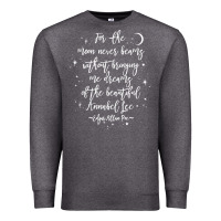 Charcoal Heather edgar allan poe literary gift, annabel lee quote gothic poet t shirt Premium Sweatshirt - trangStudio