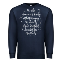 Navy edgar allan poe literary gift, annabel lee quote gothic poet t shirt Premium Sweatshirt - trangStudio
