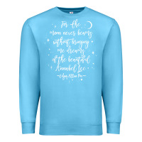 Ocean Blue edgar allan poe literary gift, annabel lee quote gothic poet t shirt Premium Sweatshirt - trangStudio