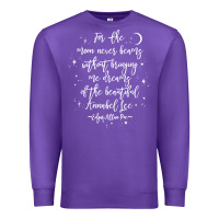 Purple edgar allan poe literary gift, annabel lee quote gothic poet t shirt Premium Sweatshirt - trangStudio