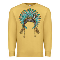 Antique Gold native american headdress turquise Premium Sweatshirt - BarkalooDesign