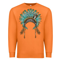 Carrot native american headdress turquise Premium Sweatshirt - BarkalooDesign