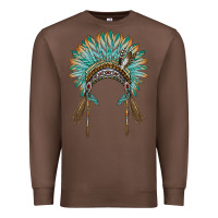 Chestnut native american headdress turquise Premium Sweatshirt - BarkalooDesign