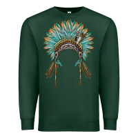 Sports Green native american headdress turquise Premium Sweatshirt - BarkalooDesign