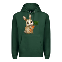 Sports Green Happy Easter With Bunny And Carrot Premium Hoodie - RanaPortraitStore