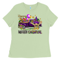 Matcha Happy Mardi Carnival with truck Ladies Tee - NancyCooperArtShop