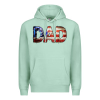 Seafoam American Flag Dad 4th of July Premium Hoodie - LillyAllenDesigns
