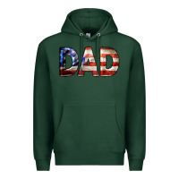 Sports Green American Flag Dad 4th of July Premium Hoodie - LillyAllenDesigns