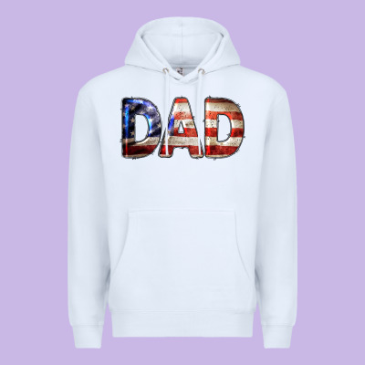 American Flag Dad 4th Of July Premium Hoodie Designed By Lillyallendesigns
