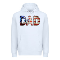 White American Flag Dad 4th of July Premium Hoodie - LillyAllenDesigns