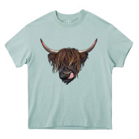 Arona black highland cow Heavy Core Tee - RanaPortraitStore