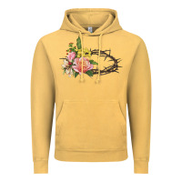 Vintage Mustard Crown of thorns floral Easter Vintage Hoodie - CowGirlArtShop