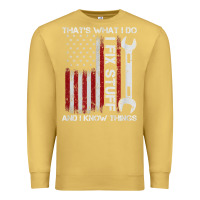 Antique Gold That_s What I Do I Fix Stuff And I Know Things American Flag Premium Sweatshirt - trangStudio