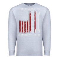 Heather Grey That_s What I Do I Fix Stuff And I Know Things American Flag Premium Sweatshirt - trangStudio