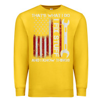 Lemon That_s What I Do I Fix Stuff And I Know Things American Flag Premium Sweatshirt - trangStudio