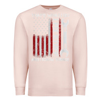 Pale Pink That_s What I Do I Fix Stuff And I Know Things American Flag Premium Sweatshirt - trangStudio