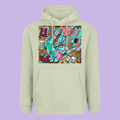 Nurse Tumbler Heavyweight Hoodie Designed By Barkaloodesign