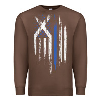 Chestnut Scottish American Flag Combo Scotland USA Saltire Gift Premium Sweatshirt - trangStudio