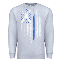 Heather Grey Scottish American Flag Combo Scotland USA Saltire Gift Premium Sweatshirt - trangStudio