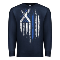 Navy Scottish American Flag Combo Scotland USA Saltire Gift Premium Sweatshirt - trangStudio