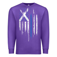 Purple Scottish American Flag Combo Scotland USA Saltire Gift Premium Sweatshirt - trangStudio
