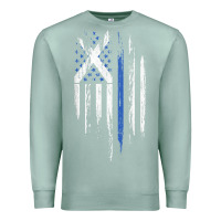 Seafoam Scottish American Flag Combo Scotland USA Saltire Gift Premium Sweatshirt - trangStudio