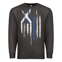 Scottish American Flag Combo Scotland Usa Saltire Gift Premium Sweatshirt | Teevron