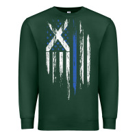 Sports Green Scottish American Flag Combo Scotland USA Saltire Gift Premium Sweatshirt - trangStudio