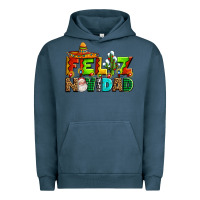 Pigment Midnight Navy feliz navidad sombrero Urban Hoodie - AdoDesignShop