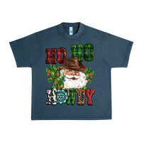 Midnight Navy ho ho howdy santa Urban Heavy Tee - CowGirlArtShop