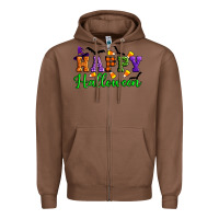 Chestnut Happy halloween Zipper Hoodie - Artiststas