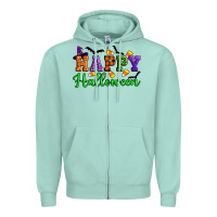 Seafoam Happy halloween Zipper Hoodie - Artiststas
