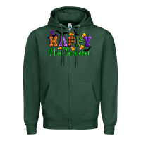 Sports Green Happy halloween Zipper Hoodie - Artiststas