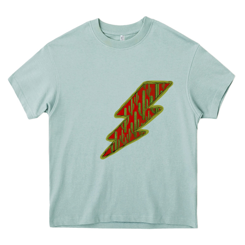 Cactus Pattern Lightning Heavy Core Tee by Bettercallsaul | Teevron