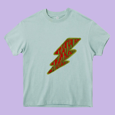 Cactus Pattern Lightning Heavy Core Tee Designed By Bettercallsaul